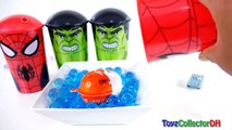 SuperHero Cups Toys Learning Colors for Childrens Finger Family Nursey Rhymes IronMan Spiderman Hulk