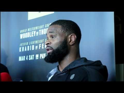 Tyron Woodley Refuses To Discuss GSP, Wonderboy Getting Full Attention