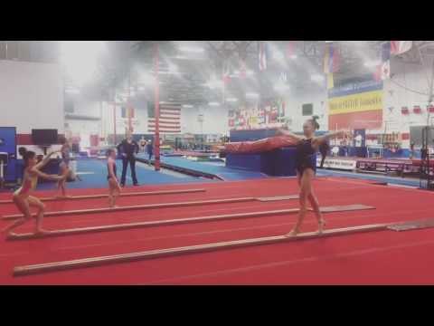 Maile O'Keefe - Floor Beam Practice - 4 flips no hands