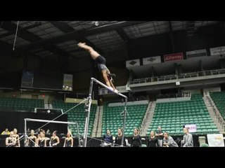 Tiara Wright On Bars, WVU - Big 12 Championship Training Day
