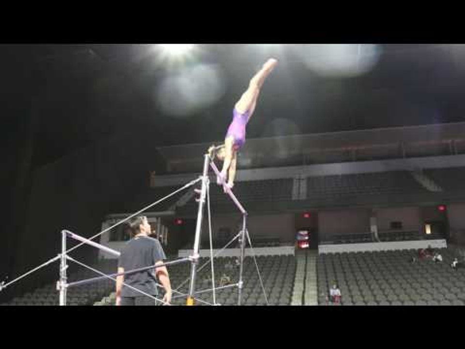 Alyona Shchennikova Full Bar Routine   2017 U.S. Classic Podium Training