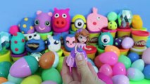 58 Play-Doh Surprise Eggs with SHOPKINS toys Peppa Pig Batman Cars Cookie Monster