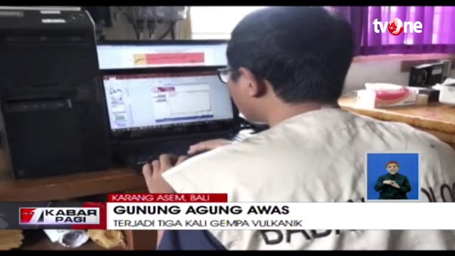 Aktivitas Gunung Agung Terus Mengalami Tiga Kali Gempa Vulkanik