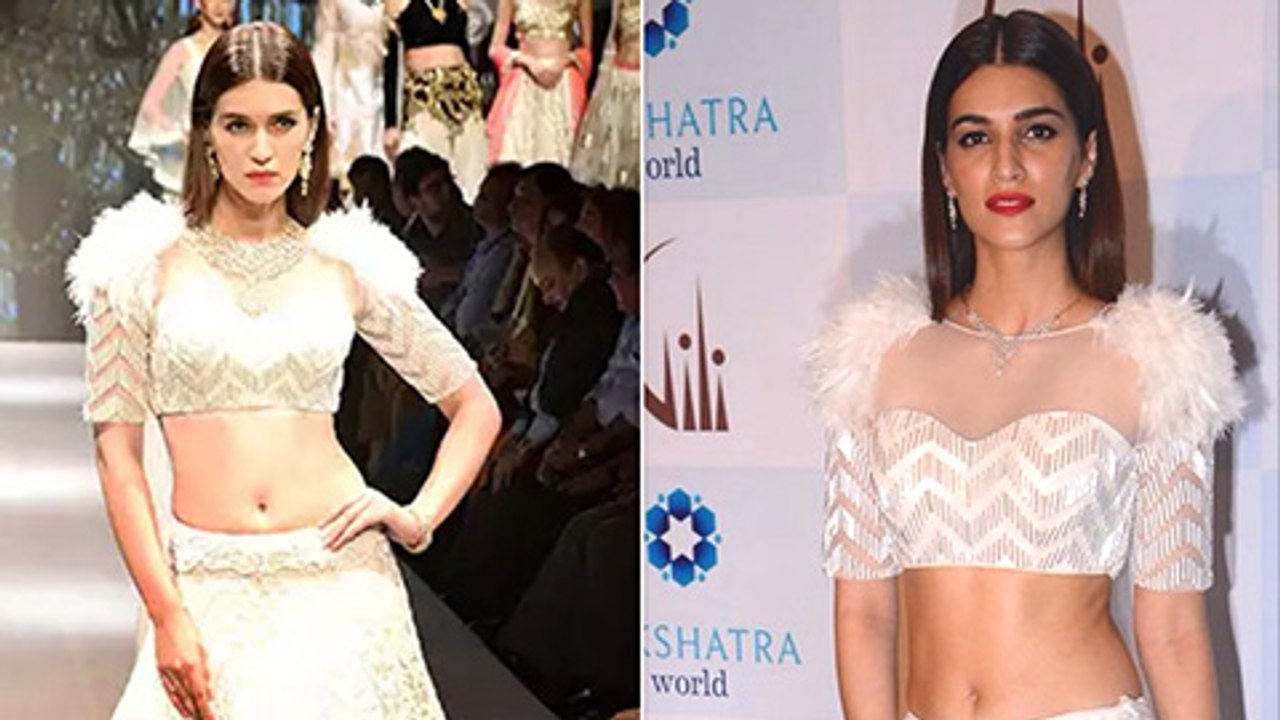 KRITI SANON Walks The Ramp For IIJW 2017 In A Beautiful White Dress