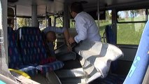 Özel Halk Otobüsüne Bariyerler Ok Gibi Saplandı