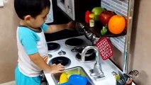 Bé chơi làm bếp - Tập nấu ăn- Cooking Kitchen Toys for Boys - Kidkraft kitchen play set- edyokid