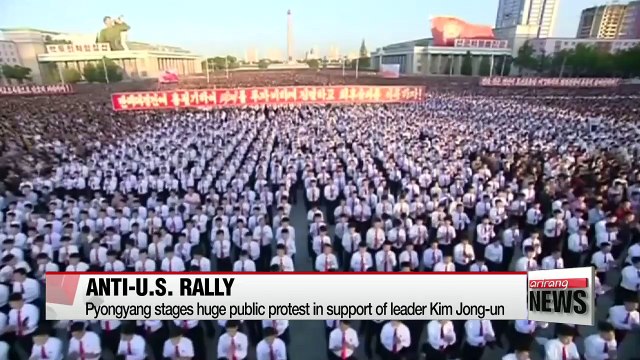 North Korea stages mass rally denouncing United States