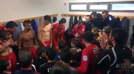 Le cri de guerre du PAFC Sénior après la qualification pour le 5ème Tour de Coupe de France