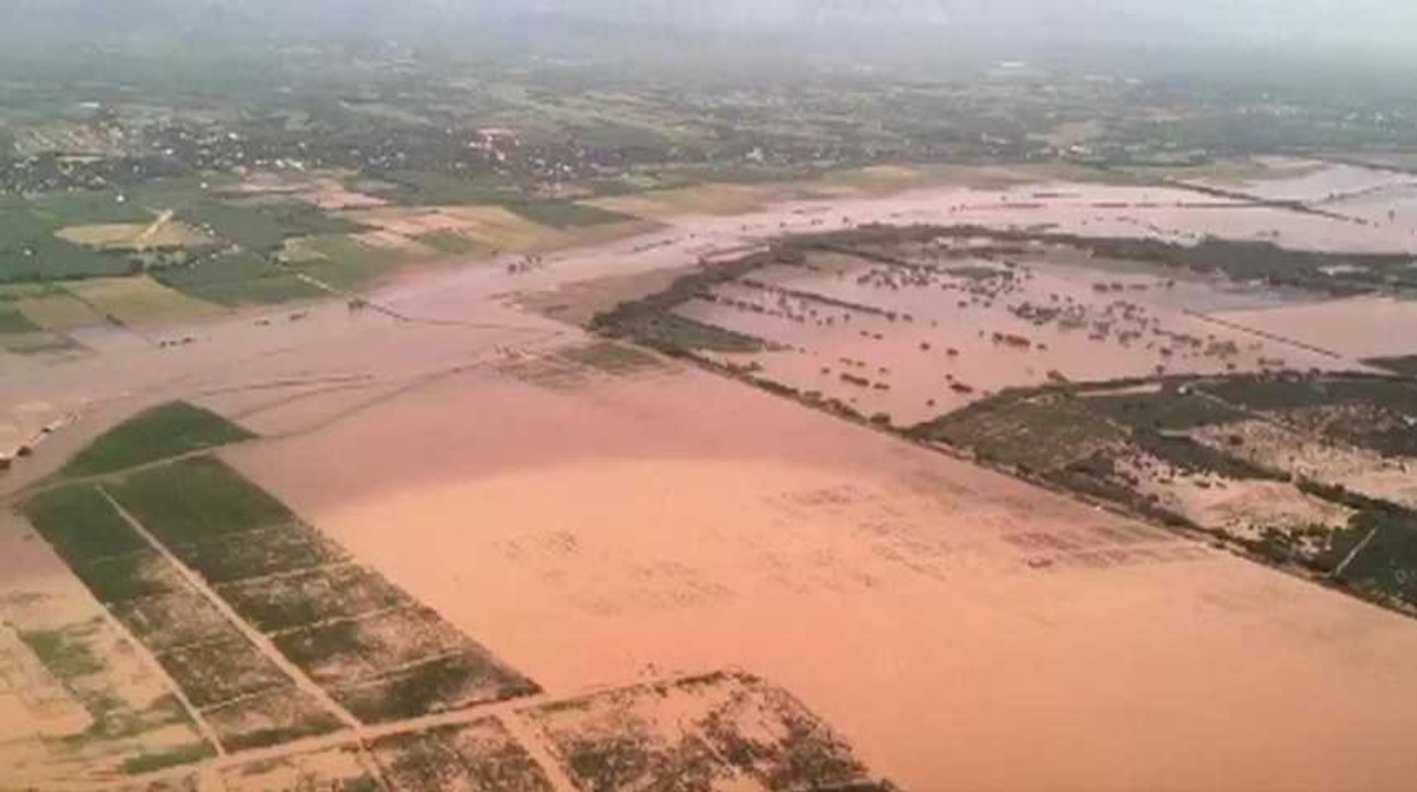 Ouragan Maria : Un drone survole les terrains inondés en République Dominicaine
