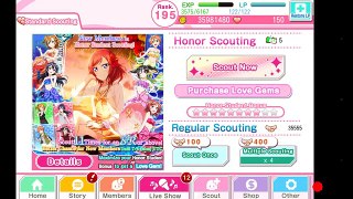 Love Live! School Idol Festival Tickets Scout + Lovecas + I hate this game.