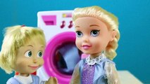 Maşa ve Elsa Çamaşır Makinesi Kullanıyorlar - Maşa Frozen Türkçe Çizgi Filmleri