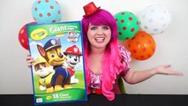 Coloring Zuma PAW Patrol GIANT Coloring Book Crayola Crayons | COLORING WITH KiMMi THE CLOWN