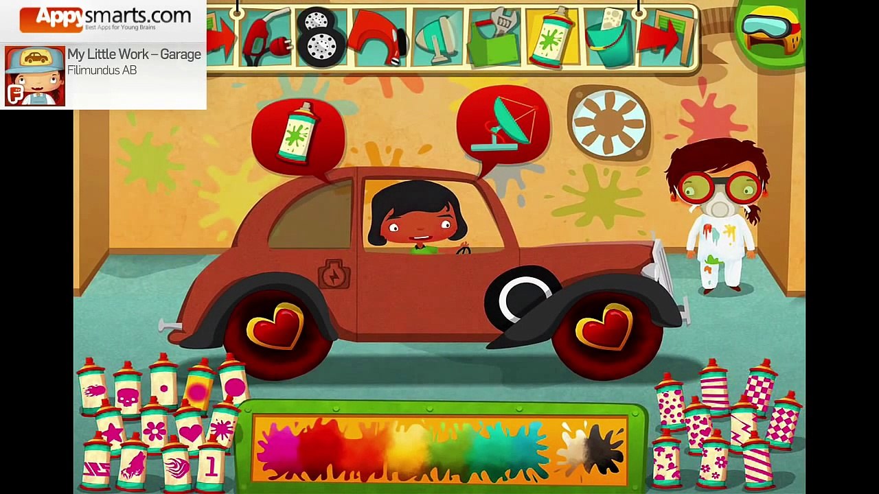 My Little Work -- Garage kids app video review and short gameplay