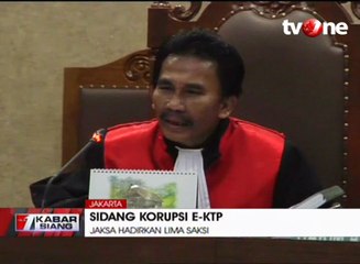 Jaksa Hadirkan Lima Saksi di Sidang Korupsi E-KTP