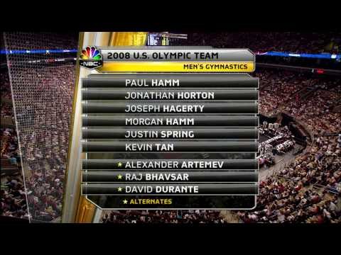 2008 USA Gymnastics Men's Olympic Team Announced Vignette - 2008 Olympic Trials - Day 2