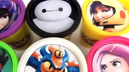 Disney BIG HERO 6 Playdoh Toy Surprises with Complete Set Baymax, Hiro, Fred, Wasabi, Go-go / TUYC