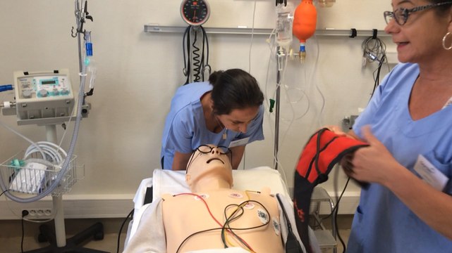 Exercice de prise en charge d'un infarctus par simulation