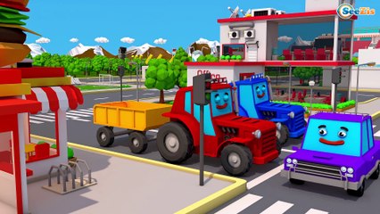 Máquinas Agro na cidade: Curioso Trator e o Сaminhão | Desenhos Animados