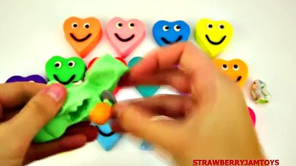 Play Doh Spiderman Cartoon Mickey Mouse Clubhouse Elsa Frozen Surprise Eggs Toys StrawberryJamToys