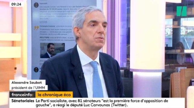 Ordonnances Macron, champagne pour les patrons? La question qui fâche du HuffPost au patron de l'UIMM sur Franceinfo