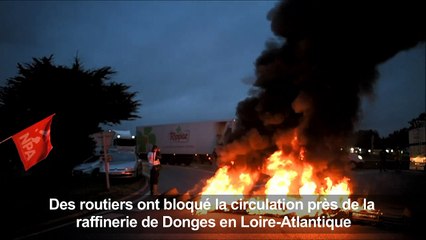 La raffinerie de Donges bloquée par les routiers