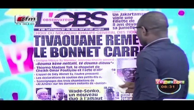 RUBRIQUE REVUE DES TITRES avec MAME BIRAME DIOUF dans Yeewu Leen du 25 Septembre 2017