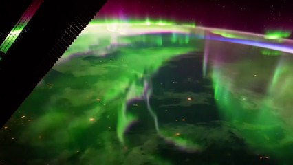 Stunning footage shows Aurora Borealis from space