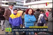Largas colas para comprar entradas para el Perú vs. Colombia