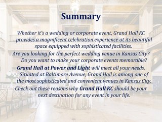 Why Grand Hall KC Should be Your Next Event Venue