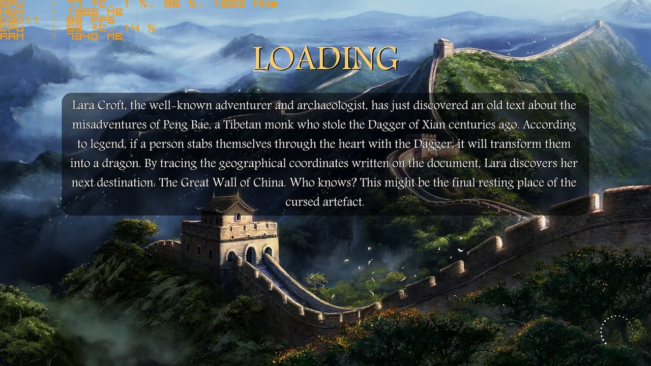 Tomb Raider - Dagger of Xian demo gameplay (Ultra settings)