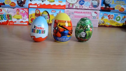 Surprise eggs kinder surprise spider-man surprise Thomas and Friends egg surprise