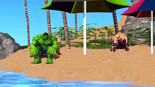 Sharks attacked Elsa, Hulk, Spiderman - Hulk Vs Sharks Vs Elsa Vs Spiderman