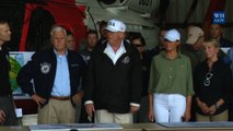 President Trump appears to forget his wife is standing next to him