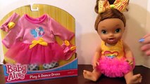 Baby Alive Play & Dance Dress Toys R Us Unboxing and Changing Video with Darcis Dance Class Doll