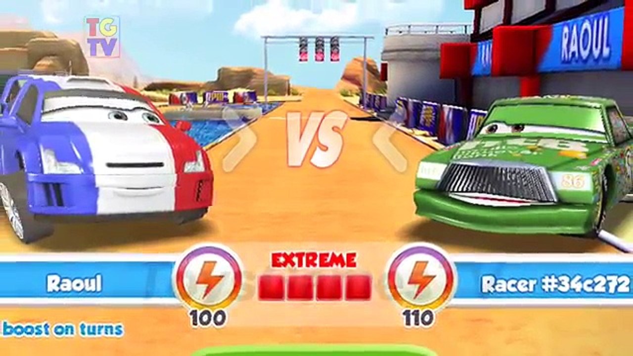 Disney Pixar Cars Raoul 4 Screen Race & Paint Jobs | Cars Fast as Lightning