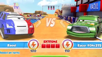 Disney Pixar Cars Raoul 4 Screen Race & Paint Jobs | Cars Fast as Lightning