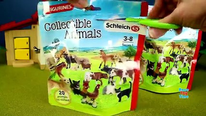 Country Barn Farm Animals with Schleich Animal Toys Collection For Kids