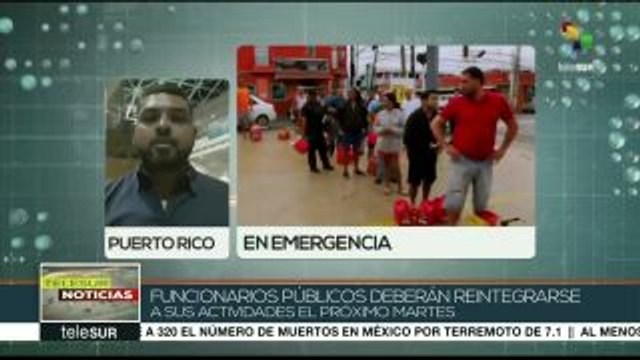 Estado puertorriqueño pide a empleados públicos volver a sus trabajos