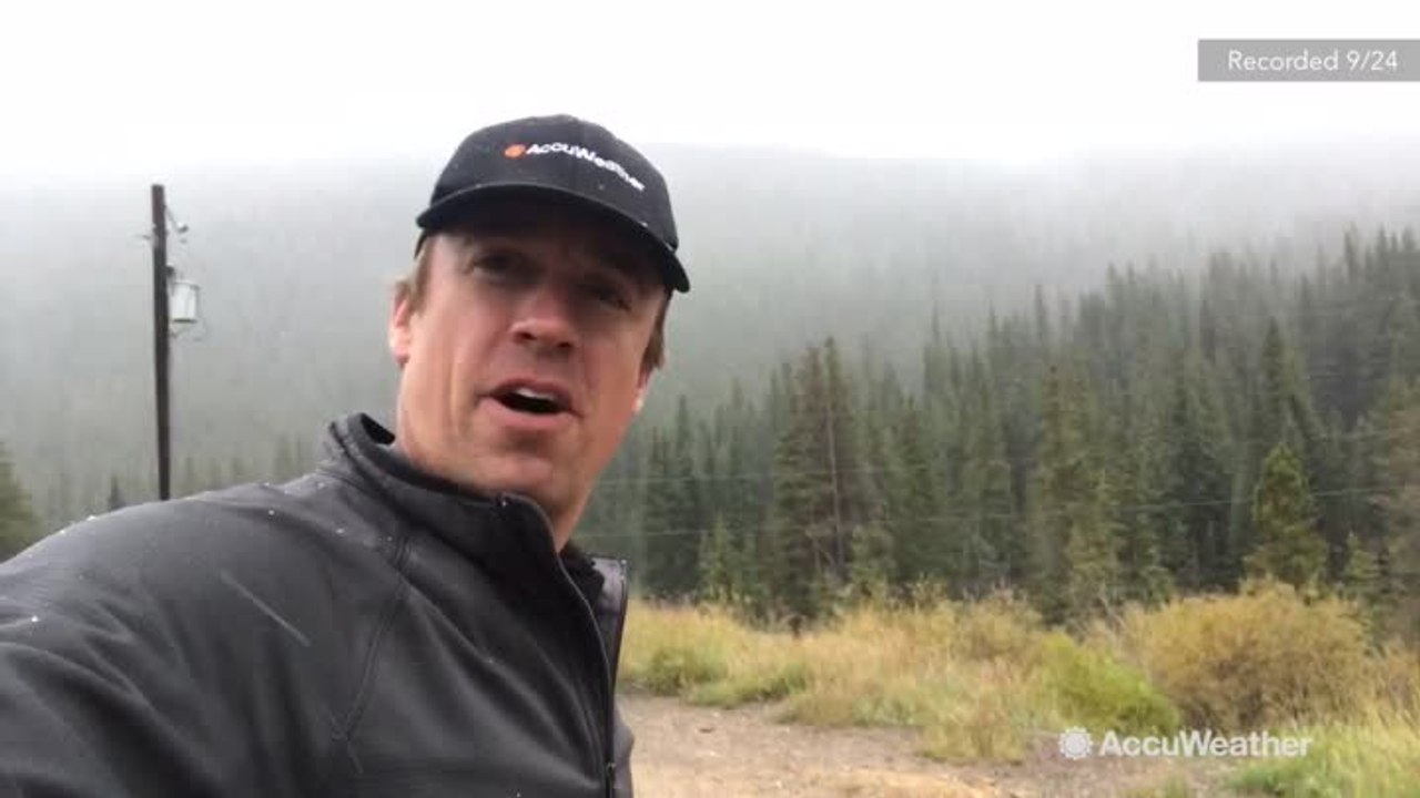 Reed Timmer shows first snowfall of the season in Colorado