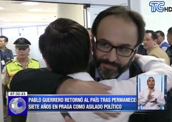Pablo Guerrero retornó al país tras permanecer siete años en Praga como asilado político