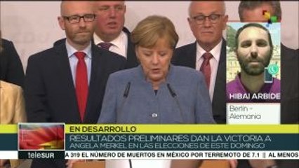 Partido de la canciller Merkel gana la elección pero no logra mayoría