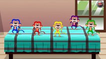 Five Little Monkeys Jumping On The Bed | 5 Little Monkeys Jumping On The Bed Nursery Rhyme for Kids