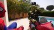 Spiderman CRASH Into POOL?! w/ Scary Clown, Hulk & Joker Venom FUN in Real Life