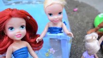 Anna And Elsa Toddlers MERMAIDS Forever? - Anna and Elsa Swimming- barbie videos