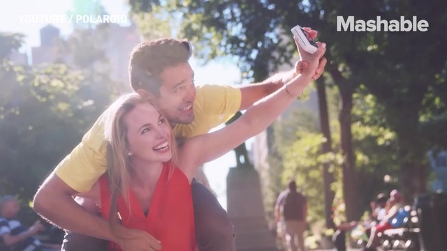 This camera prints out customizable sticker photos