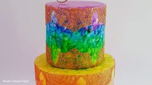 Painted Rainbow Watercolour Cake Tutorial- Rosies Dessert Spot