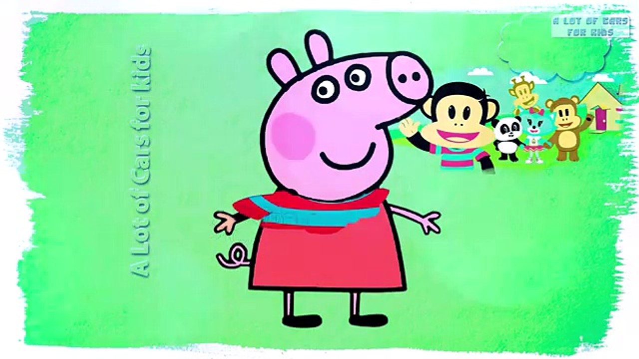 Peppa Pig Pocoyo Coloring Pages and Nursery Rhymes for kids Видео