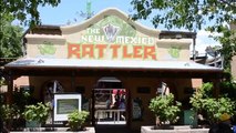 New Mexico Rattler Roller Coaster POV Cliffs Amusement Park Woodie