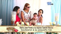 María José Flores bautizó a su pequeño hijo