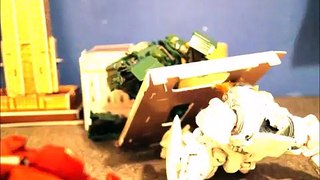 Transformers Age of Extinction Stop Motion: Dinobot charge / Hong Kong battle